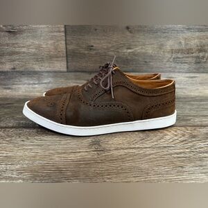 Allen Edmonds Brown Suede Wingtip Sneakers